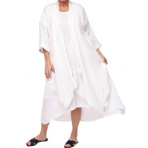 NEW TULIP CLOTHING cheyenne long cardigan in white